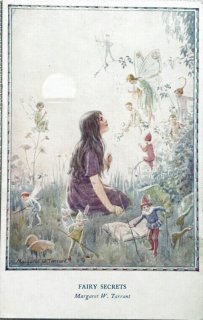 M.W.Tarrant (22)◆N12 マーガレット タラント 子供 天使 妖精 イラスト 少女 少年 アンティークポストカード 絵葉書イギリス