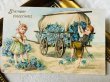 画像2: Postcard　アンティークポストカード　忘れな草のお花を運ぶ子どもたち　1909年 (2)