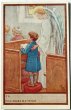 画像1: Vintage card　アンティークカード  教会 男の子と守護天使　5歳の誕生日祝い　シシリー・メアリー・バーカー　Cicely Mary Barker (1)