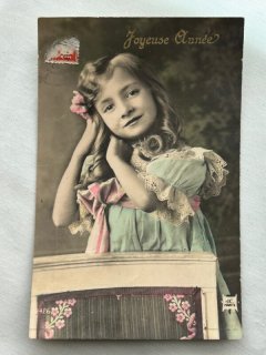 日本製】 ネロリ2 アンティークポストカード25&35 少女♡フランス 