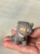 画像2: Vintage style Handmade miniature toy ハンドメイド　アンティーク風ミニチュア　アートドール　フィフィ猫　グレー (2)