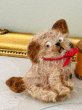 画像1: Vintage style Handmade miniature toy Brooch  アンティーク風　モヘアブローチ　犬のタビー　TUBBY (1)