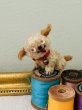 画像1: Vintage style Handmade miniature toy ハンドメイド　アンティーク風ミニチュアトイ　タビー犬　薄茶　Tubby Dog (1)