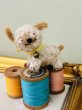 画像2: Vintage style Handmade miniature toy ハンドメイド　アンティーク風ミニチュアトイ　タビー犬　クリーム薄茶　Tubby Dog (2)