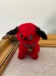 画像1: Vintage style Handmade miniature toy ハンドメイド　アンティーク風ミニチュア　アートドール　タビー犬　赤黒　Tubby Dog (1)