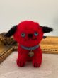 画像1: Vintage style Handmade miniature toy ハンドメイド　アンティーク風ミニチュア　アートドール　タビー犬　赤黒　Tubby Dog (1)