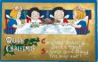 画像1: Postcard　アンティークポストカード　クリスマス　ディナーを食べる子どもたち　双子？ (1)