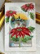 画像2: Postcard　アンティークポストカード　クリスマス　ポインセチア (2)